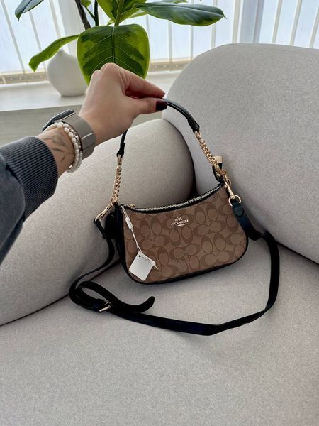 Lana Shoulder Bag Beige/Black [крафтова брендована коробка] pr97050 фото