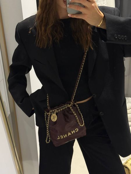 Chanel Burgundy Quilted Calfskin Mini 20 Bag Gold Hardware Магнітна Коробка pr2122 фото