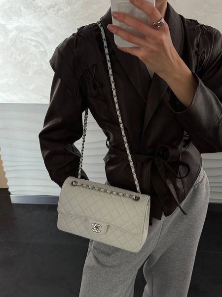 Chanel White Quilted Calfskin Mini 20 Bag Gold Hardware Коробка магніт pr22278 фото