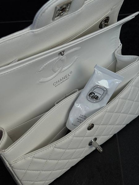 Chanel White Quilted Calfskin Mini 20 Bag Gold Hardware Коробка магніт pr22278 фото