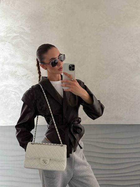 Chanel White Quilted Calfskin Mini 20 Bag Gold Hardware Коробка магніт pr22278 фото