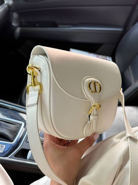 Dior Saddle Bag with Strap MILK Grained Calfskin[оригінальна коробка] pr9999 фото