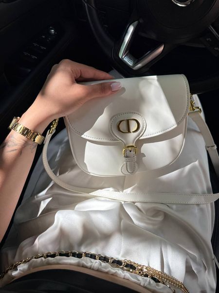 Dior Saddle Bag with Strap MILK Grained Calfskin[оригінальна коробка] pr9999 фото