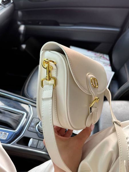 Dior Saddle Bag with Strap MILK Grained Calfskin[оригінальна коробка] pr9999 фото
