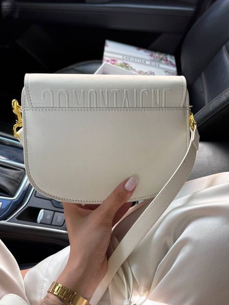 Dior Saddle Bag with Strap MILK Grained Calfskin[оригінальна коробка] pr9999 фото