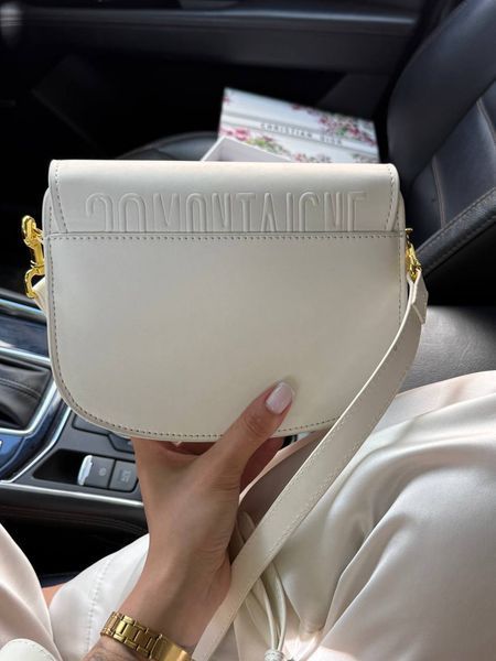 Dior Saddle Bag with Strap MILK Grained Calfskin[оригінальна коробка] pr9999 фото