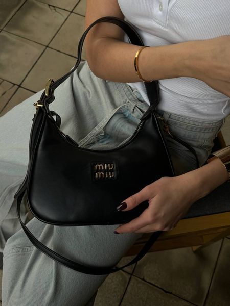 Miu Miu Leather Hobo Bag Black [Ориг Коробка] miu2054 фото