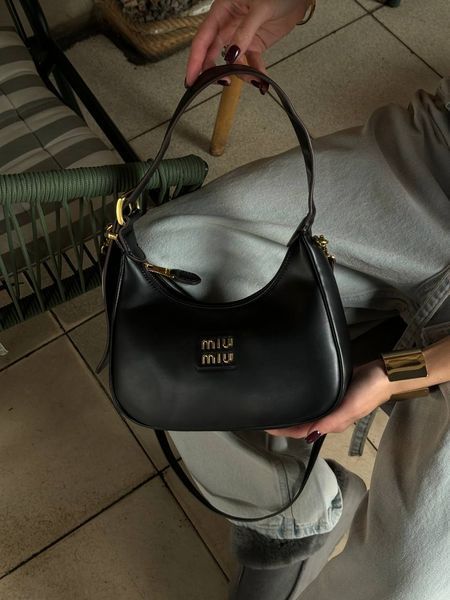 Miu Miu Leather Hobo Bag Black [Ориг Коробка] miu2054 фото