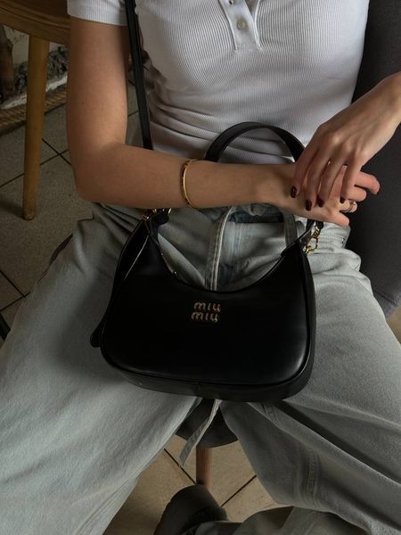 Miu Miu Leather Hobo Bag Black [Ориг Коробка] miu2054 фото
