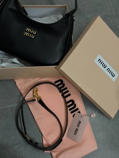 Miu Miu Leather Hobo Bag Black [Ориг Коробка] miu2054 фото