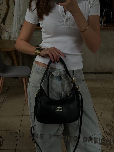 Miu Miu Leather Hobo Bag Black [Ориг Коробка] miu2054 фото