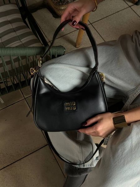 Miu Miu Leather Hobo Bag Black [Ориг Коробка] miu2054 фото