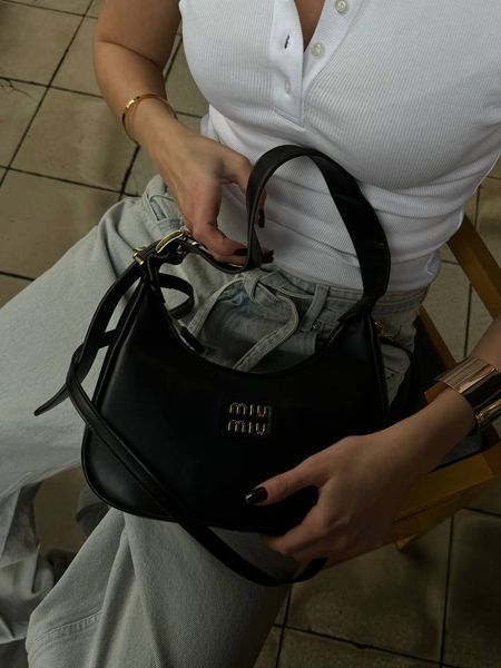 Miu Miu Leather Hobo Bag Black [Ориг Коробка] miu2054 фото