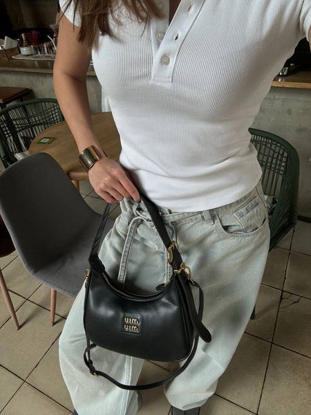 Miu Miu Leather Hobo Bag Black [Ориг Коробка] miu2054 фото