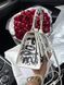 Balenciaga Hourglass Handbag Small in Crocodile Embossed Calfsk White/Black pr1061 фото 11