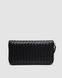Гаманець Bottega Veneta Intrecciato Piccolo Zip із плетеної гладкої шкіри у чорному кольорі 8818404 фото 8