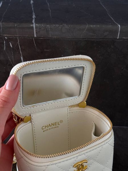 Chanel Classic White Lambskin Pearl Crush Mini Vanity Case [оригінальна коробка] pr0027 фото