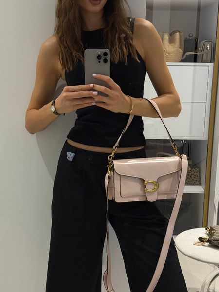 Coach Tabby Shoulder Baby Pink Bag магнітна коробка pr8989 фото