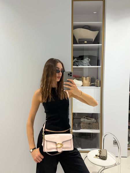 Coach Tabby Shoulder Baby Pink Bag магнітна коробка pr8989 фото