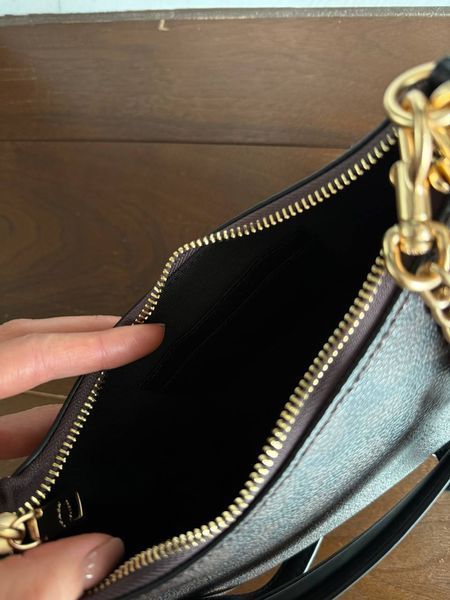 Coach Teri Shoulder Bag In Signature Canvas Brown/Black [крафтова коробка] pr97039 фото