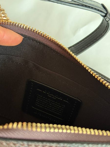 Coach Teri Shoulder Bag In Signature Canvas Brown/Black [крафтова коробка] pr97039 фото