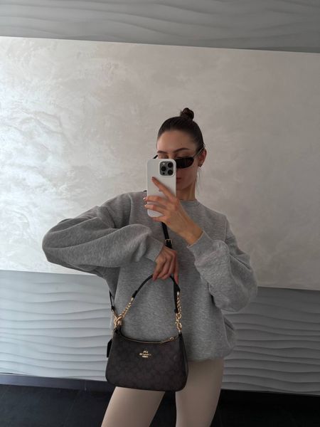 Coach Teri Shoulder Bag In Signature Canvas Brown/Black [крафтова коробка] pr97039 фото