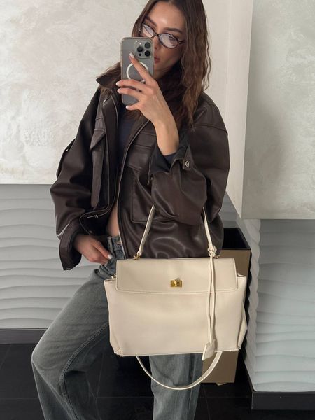 Balenciaga Rodeo Large White/Gold B2119 фото