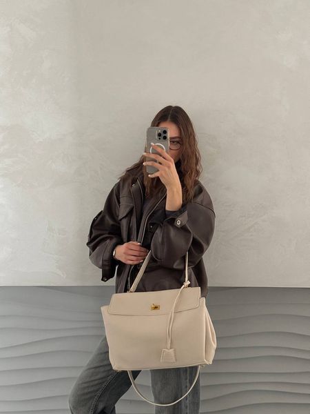 Balenciaga Rodeo Large White/Gold B2119 фото