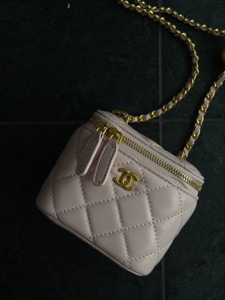 Chanel Classic powder Lambskin Pearl Crush Mini Vanity Case Магнітна Коробка pr3801 фото