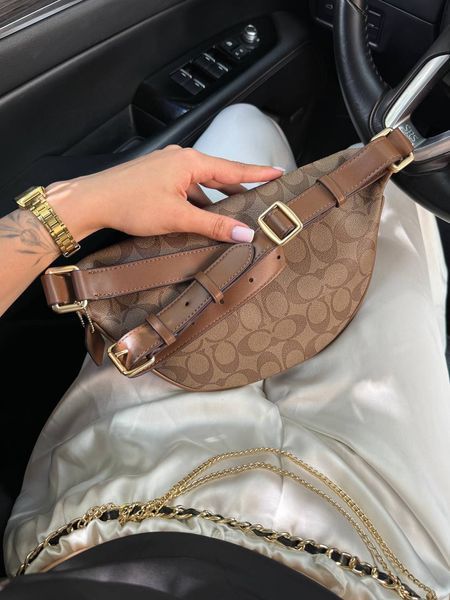 Coach Signature Belt Bag Fanny Pack Beige [оригінальна коробка] pr8726 фото