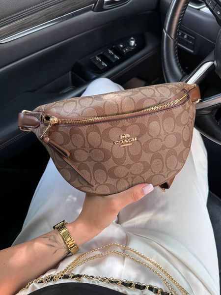 Coach Signature Belt Bag Fanny Pack Beige [оригінальна коробка] pr8726 фото