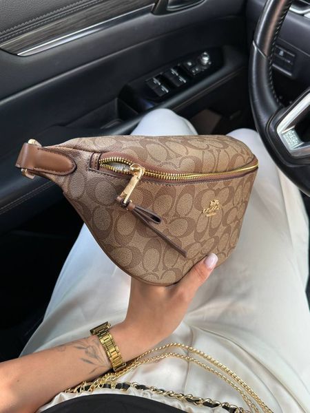 Coach Signature Belt Bag Fanny Pack Beige [оригінальна коробка] pr8726 фото