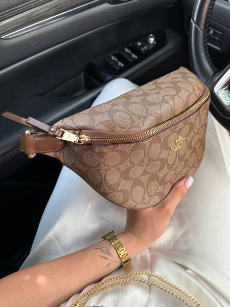 Coach Signature Belt Bag Fanny Pack Beige [оригінальна коробка] pr8726 фото