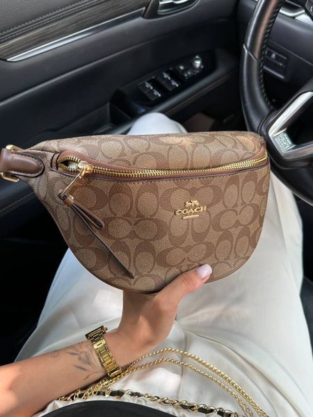 Coach Signature Belt Bag Fanny Pack Beige [оригінальна коробка] pr8726 фото