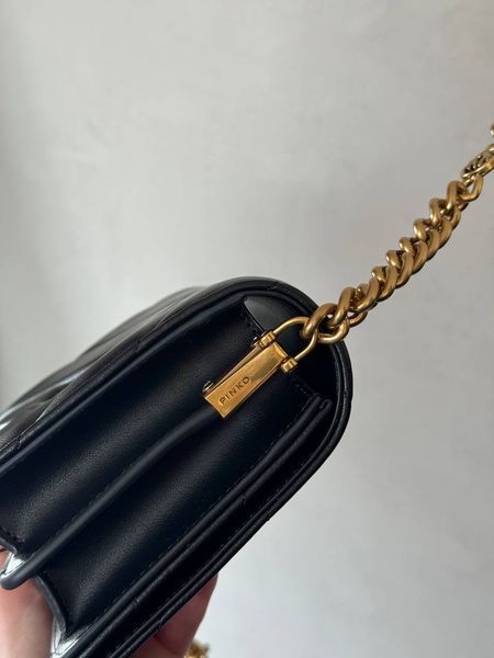 Pinko Love Click Classic Crossbody Bag in Quilted Leather Black [оригінальна коробка] pr10249 фото