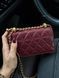 Chanel Calfskin Quilted Perfect Fit Wallet On Chain Burgundy/Gold Коробка магніт pr9911 фото 10