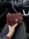 Chanel Calfskin Quilted Perfect Fit Wallet On Chain Burgundy/Gold Коробка магніт pr9911 фото 5