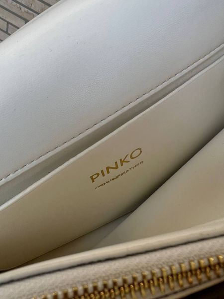 Pinko Love Click Classic Crossbody Bag in Quilted Leathe White Medium [оригінальна коробка] pk07680 фото
