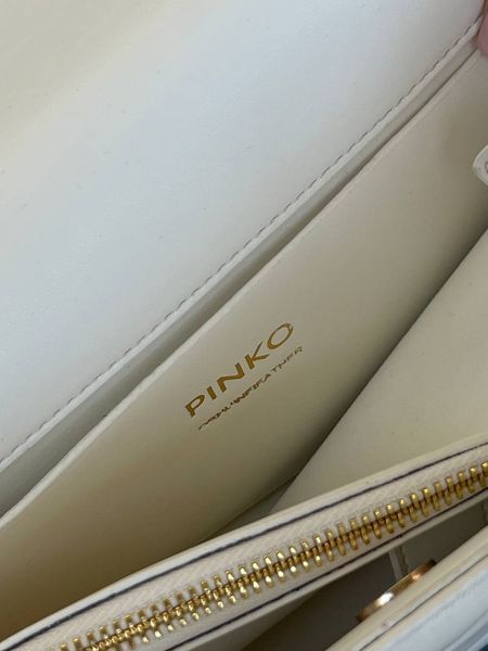 Pinko Love Click Classic Crossbody Bag in Quilted Leathe White Medium [оригінальна коробка] pk07680 фото