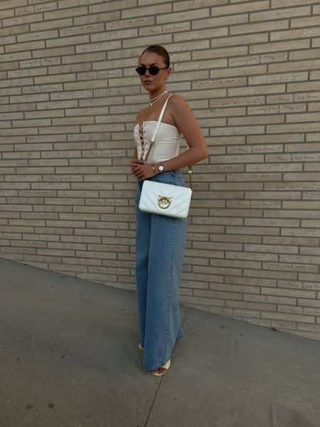 Pinko Love Click Classic Crossbody Bag in Quilted Leathe White Medium [оригінальна коробка] pk07680 фото