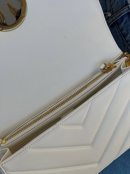 Pinko Love Click Classic Crossbody Bag in Quilted Leathe White Medium [оригінальна коробка] pk07680 фото