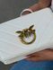 Pinko Love Click Classic Crossbody Bag in Quilted Leathe White Medium [оригінальна коробка] pk07680 фото 17