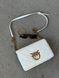 Pinko Love Click Classic Crossbody Bag in Quilted Leathe White Medium [оригінальна коробка] pk07680 фото 21