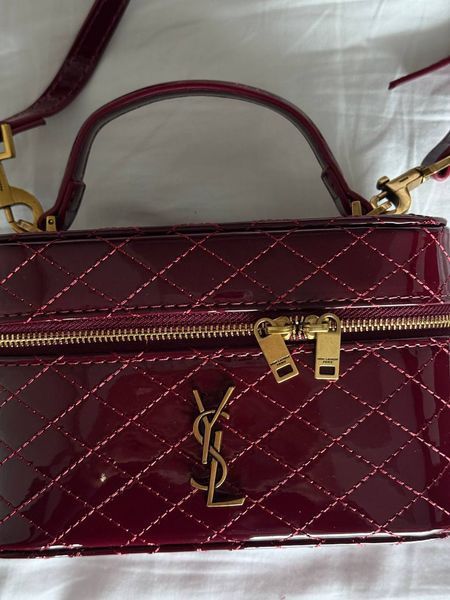 Saint Laurent Gaby Vanity Lacquered Leather Shoulder Bag Red Оригінальна коробка pr7008 фото