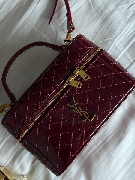 Saint Laurent Gaby Vanity Lacquered Leather Shoulder Bag Red Оригінальна коробка pr7008 фото