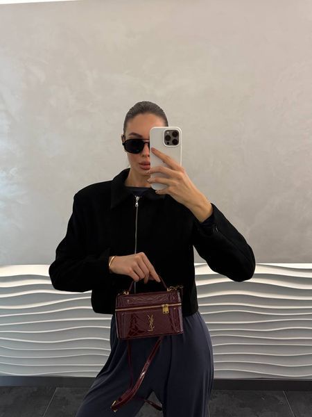 Saint Laurent Gaby Vanity Lacquered Leather Shoulder Bag Red Оригінальна коробка pr7008 фото