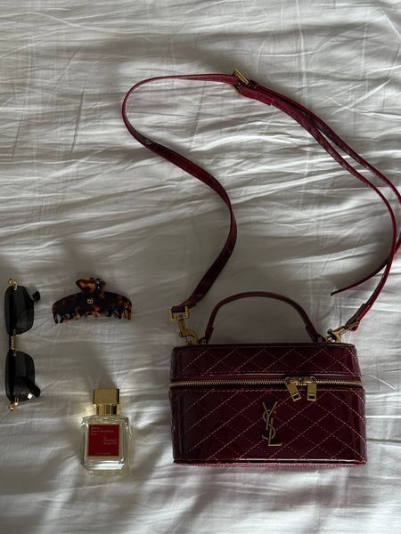 Saint Laurent Gaby Vanity Lacquered Leather Shoulder Bag Red Оригінальна коробка pr7008 фото