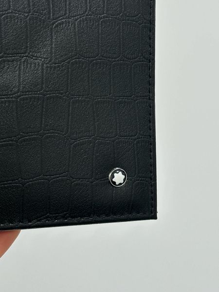 Гаманець Montblanc 8cc з тисненням під крокодила у чорному кольорі 8818605 фото
