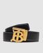 Burberry Leather TB Belt Black/Tan/Gold 661761 фото 3