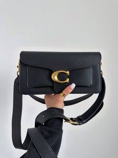 Tabby Shoulder Bag In Signature Canvas Black/Gold [крафтова коробка] pr0007 фото